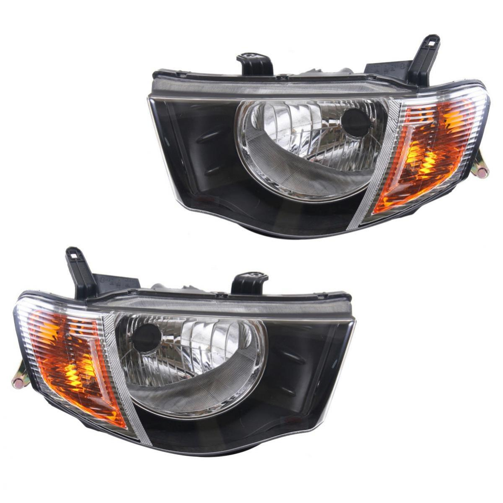 [DAIMOND] - เสื้อไฟหน้า LH MITSUBISHI TRITON 05-14 (ไฟเลี้ยวส้ม) (โคมดำ)