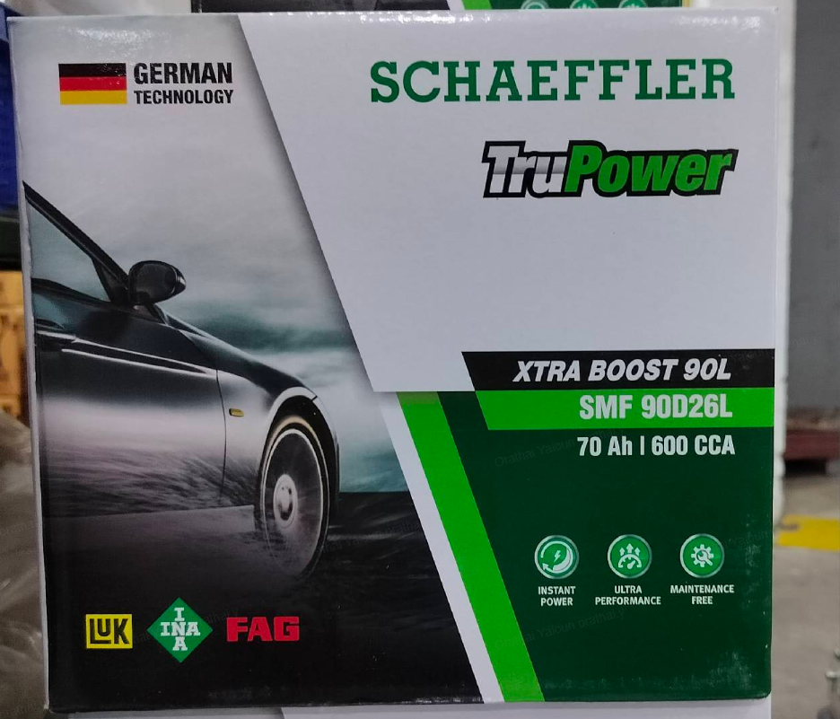 [SCHAEFFLER] - แบตเตอรี่ แห้ง SMF 90D26L 70A 600CCA 