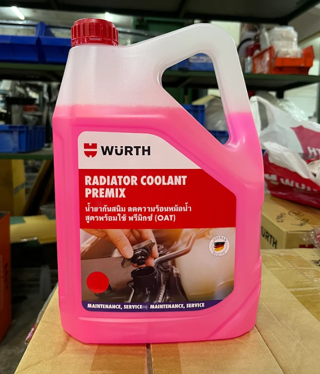 [WURTH] - น้ำยาหม้อน้ำผสมเสร็จ 4L ชมพู (OAT) (RADIATOR COOLANT PREMIX) 