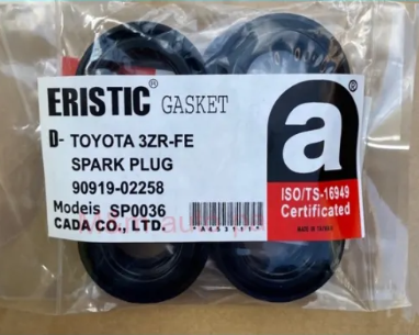 [90919-02258] [ERISTIC] - ซีลเบ้าหัวเทียน TOYOTA ALTIS 10, 1ZRFE-3ZRFE (ชุดx4ตัว)