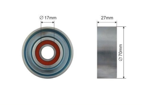 [6HA06-00008] [VAT] - รอกสายพาน ไดร์ชาร์จ ตัวดัน HONDA CITY 14, JAZZ 09-15 (70mm)