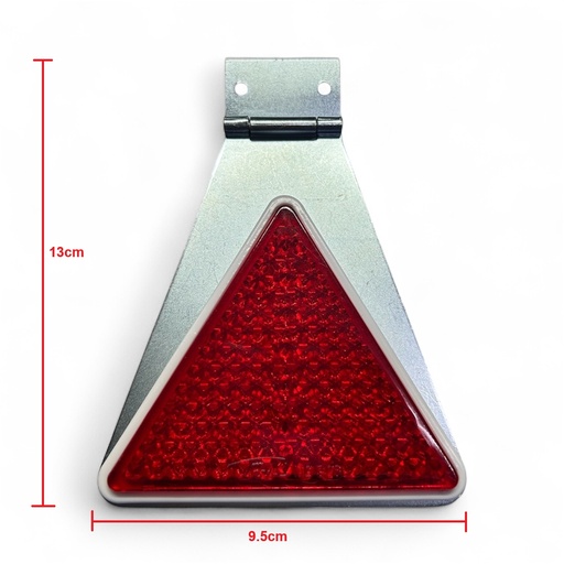 [CV-17-09-23-R] [THL] - ทับทิมสะท้อนแสงสามเหลี่ยม สีแดง 9.5x13cm เล็ก (แบบขันน็อต+บานพับ)