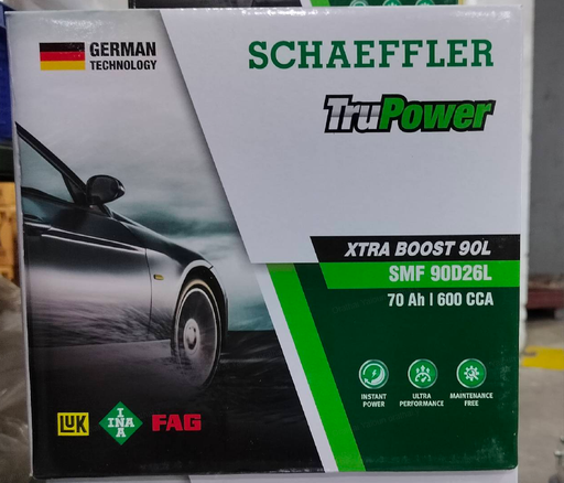 [XTRA BOOST 90L] [SCHAEFFLER] - แบตเตอรี่ แห้ง SMF 90D26L 70A 600CCA 