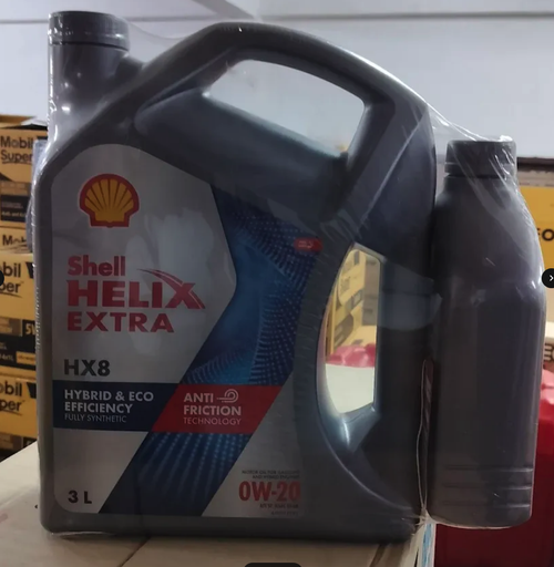 [5011987160545] [Shell] - น้ำมันเครื่อง เบนซิน EXTRA HX8 ECO Full Synth 0W-20 (3L) 