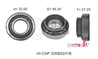 [HI-CAP32KB02/I1B] [KOYO] - ลูกปืนล้อหน้า 32-65-15 NISSAN DATSUN 620, 720 (ใน)