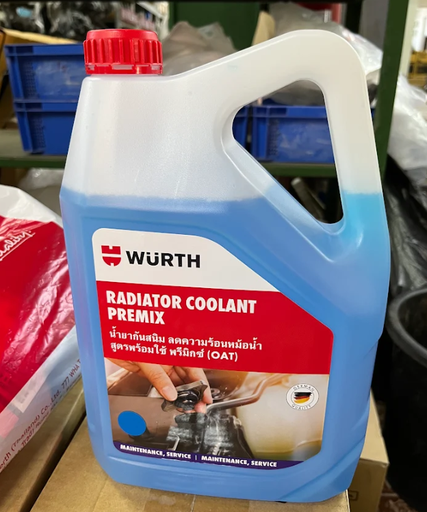 [5861 501 405] [WURTH] - น้ำยาหม้อน้ำผสมเสร็จ 4L ฟ้า (OAT) (RADIATOR COOLANT PREMIX) 