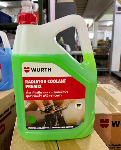 [1918 501 922] [WURTH] - น้ำยาหม้อน้ำผสมเสร็จ 4L เขียว (OAT) (RADIATOR COOLANT PREMIX) 