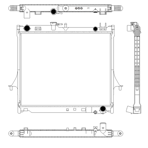 [3241-1027C] [ADR] - หม้อน้ำ ISUZU D-MAX 07-11, MU-7 07-11 (3.0) (AT) (22mm) 