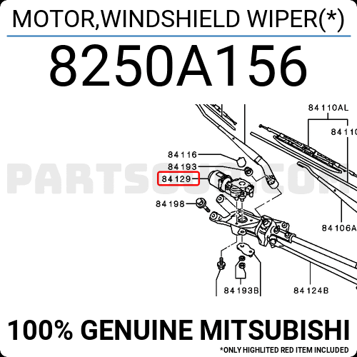 [8250A156] [แท้] - มอเตอร์ปัดน้ำฝน MITSUBISHI TRITON 05-14
