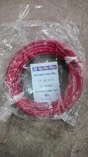 [Thaihua-2252] [GOLDEN TIGER] - สายไฟเต็ม แดง-ดำ 0.5mm 30m