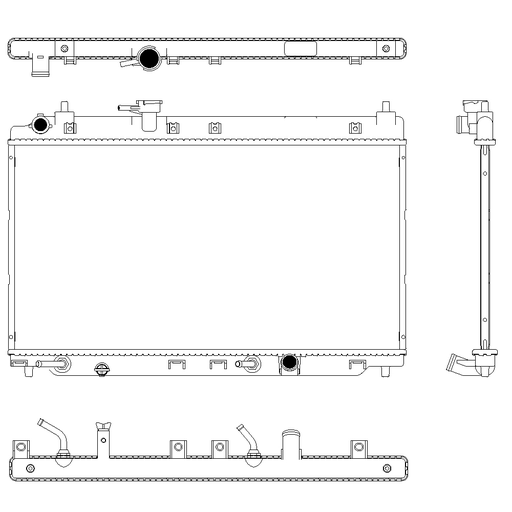 [3211-1025C] [ADR] - หม้อน้ำ HONDA CITY 03-07 (AT) (16MM)