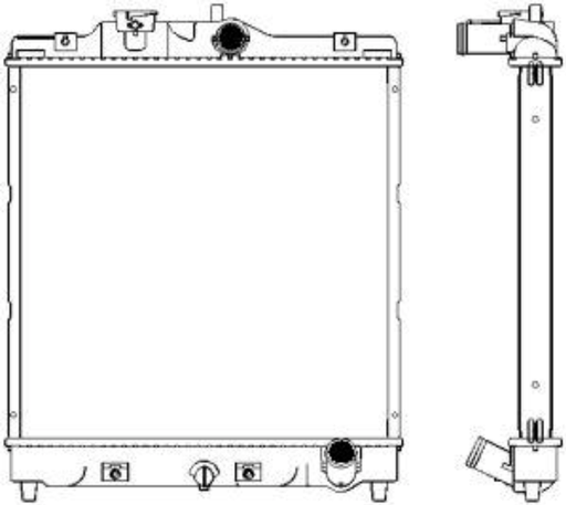 [3211-1014C] [ADR] - หม้อน้ำ HONDA CIVIC 92-00 (1.5) (1.6) (MT) (31mm)
